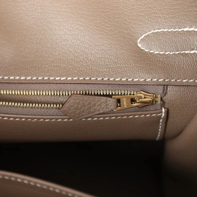 Hermes Birkin 30 Etoupe Clemence Gold Hardware Hermes Birkin 30 Etoupe Clemence Gold Hardware