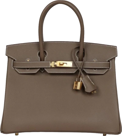 Hermes Birkin 30 Etoupe Epsom Gold Hardware Hermes Birkin 30 Etoupe Epsom Gold Hardware