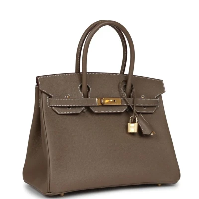Hermes Birkin 30 Etoupe Epsom Gold Hardware Hermes Birkin 30 Etoupe Epsom Gold Hardware
