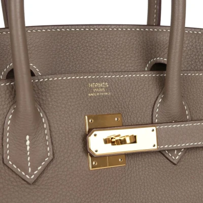 Hermes Birkin 30 Etoupe Togo Gold Hardware Hermes Birkin 30 Etoupe Togo Gold Hardware