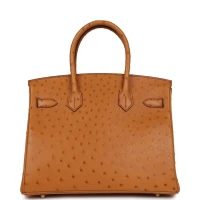 Hermes Birkin 30 Gold Ostrich Gold Hardware Hermes Birkin 30 Gold Ostrich Gold Hardware