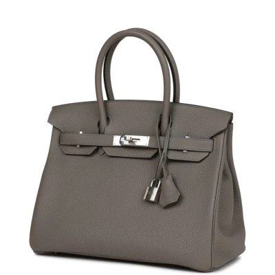 Hermes Birkin 30 Gris Meyer Togo Palladium Hardware