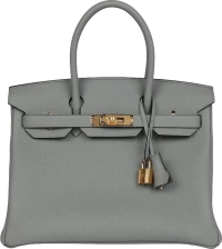 Hermes Birkin 30 Gris Mouette Togo Gold Hardware Hermes Birkin 30 Gris Mouette Togo Gold Hardware