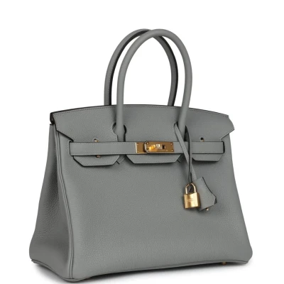 Hermes Birkin 30 Gris Mouette Togo Gold Hardware Hermes Birkin 30 Gris Mouette Togo Gold Hardware