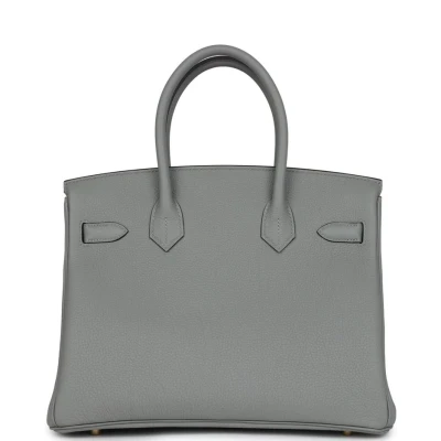 Hermes Birkin 30 Gris Mouette Togo Gold Hardware Hermes Birkin 30 Gris Mouette Togo Gold Hardware