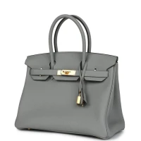 Hermes Birkin 30 Gris Mouette Togo Gold Hardware Hermes Birkin 30 Gris Mouette Togo Gold Hardware