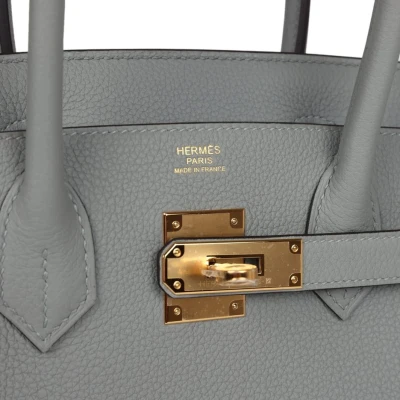 Hermes Birkin 30 Gris Mouette Togo Gold Hardware Hermes Birkin 30 Gris Mouette Togo Gold Hardware