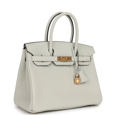 Hermes Birkin 30 Gris Neve Togo Gold Hardware Hermes Birkin 30 Gris Neve Togo Gold Hardware