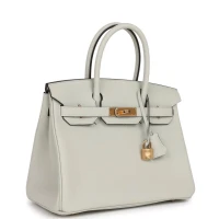 Hermes Birkin 30 Gris Neve Togo Gold Hardware Hermes Birkin 30 Gris Neve Togo Gold Hardware