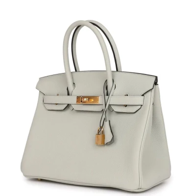 Hermes Birkin 30 Gris Neve Togo Gold Hardware Hermes Birkin 30 Gris Neve Togo Gold Hardware