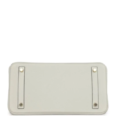 Hermes Birkin 30 Gris Neve Togo Gold Hardware Hermes Birkin 30 Gris Neve Togo Gold Hardware