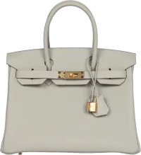 Hermes Birkin 30 Gris Perle Togo Gold Hardware Hermes Birkin 30 Gris Perle Togo Gold Hardware