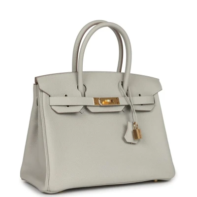 Hermes Birkin 30 Gris Perle Togo Gold Hardware Hermes Birkin 30 Gris Perle Togo Gold Hardware