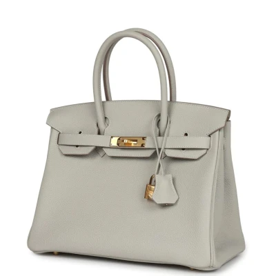 Hermes Birkin 30 Gris Perle Togo Gold Hardware Hermes Birkin 30 Gris Perle Togo Gold Hardware
