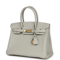 Hermes Birkin 30 Gris Perle Togo Gold Hardware Hermes Birkin 30 Gris Perle Togo Gold Hardware