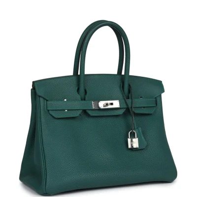 Hermes Birkin 30 Malachite Togo Palladium Hardware