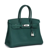 Hermes Birkin 30 Malachite Togo Palladium Hardware
