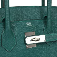 Hermes Birkin 30 Malachite Togo Palladium Hardware