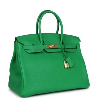 Hermes Birkin 35 Bambou Clemence Gold Hardware Hermes Birkin 35 Bambou Clemence Gold Hardware