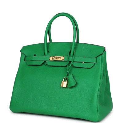 Hermes Birkin 35 Bambou Clemence Gold Hardware Hermes Birkin 35 Bambou Clemence Gold Hardware
