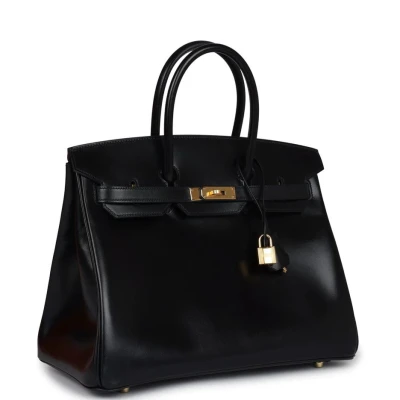 Hermes Birkin 35 Black Box Gold Hardware Hermes Birkin 35 Black Box Gold Hardware