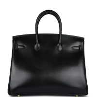 Hermes Birkin 35 Black Box Gold Hardware Hermes Birkin 35 Black Box Gold Hardware