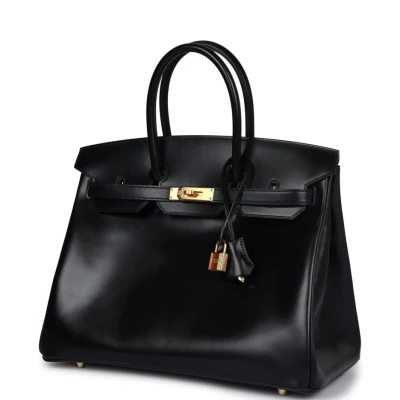 Hermes Birkin 35 Black Box Gold Hardware Hermes Birkin 35 Black Box Gold Hardware
