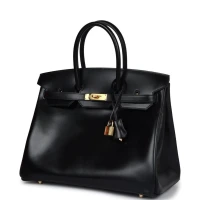 Hermes Birkin 35 Black Box Gold Hardware Hermes Birkin 35 Black Box Gold Hardware