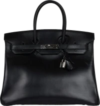 Hermes Birkin 35 Black Box Palladium Hardware Hermes Birkin 35 Black Box Palladium Hardware