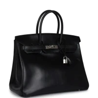 Hermes Birkin 35 Black Box Palladium Hardware Hermes Birkin 35 Black Box Palladium Hardware
