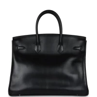 Hermes Birkin 35 Black Box Palladium Hardware Hermes Birkin 35 Black Box Palladium Hardware