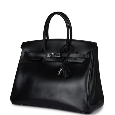 Hermes Birkin 35 Black Box Palladium Hardware Hermes Birkin 35 Black Box Palladium Hardware