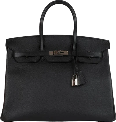 Hermes Birkin 35 Black Epsom Palladium Hardware Hermes Birkin 35 Black Epsom Palladium Hardware