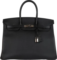 Hermes Birkin 35 Black Epsom Palladium Hardware Hermes Birkin 35 Black Epsom Palladium Hardware