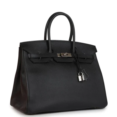 Hermes Birkin 35 Black Epsom Palladium Hardware Hermes Birkin 35 Black Epsom Palladium Hardware