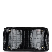 Hermes Birkin 35 Black Shiny Porosus Crocodile Gold Hardware Hermes Birkin 35 Black Shiny Porosus Crocodile Gold Hardware