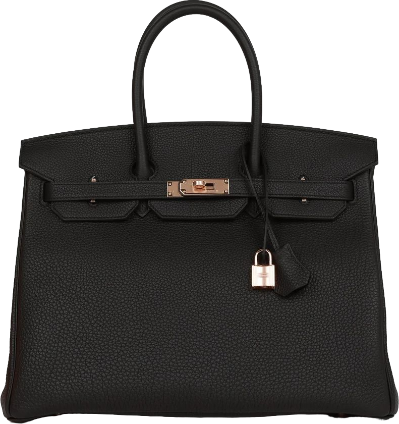 Hermes Birkin 35 Black Togo Rose Gold Hardware