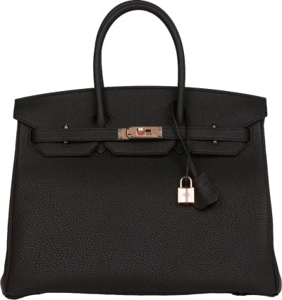 Hermes Birkin 35 Black Togo Rose Gold Hardware Hermes Birkin 35 Black Togo Rose Gold Hardware