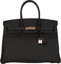 Hermes Birkin 35 Black Togo Rose Gold Hardware Hermes Birkin 35 Black Togo Rose Gold Hardware