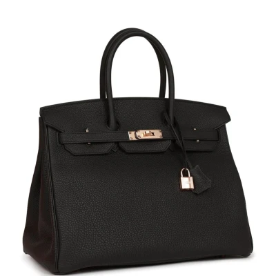 Hermes Birkin 35 Black Togo Rose Gold Hardware Hermes Birkin 35 Black Togo Rose Gold Hardware