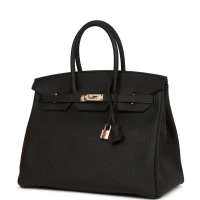 Hermes Birkin 35 Black Togo Rose Gold Hardware Hermes Birkin 35 Black Togo Rose Gold Hardware