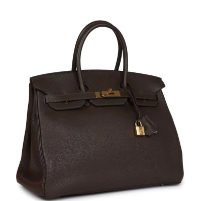 Hermes Birkin 35 Chocolate Togo Gold Hardware Hermes Birkin 35 Chocolate Togo Gold Hardware
