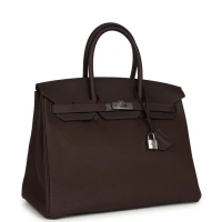 Hermes Birkin 35 Chocolate Togo Palladium Hardware Hermes Birkin 35 Chocolate Togo Palladium Hardware