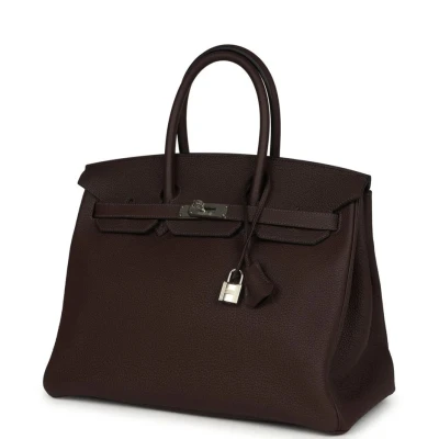 Hermes Birkin 35 Chocolate Togo Palladium Hardware Hermes Birkin 35 Chocolate Togo Palladium Hardware