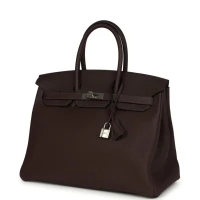 Hermes Birkin 35 Chocolate Togo Palladium Hardware Hermes Birkin 35 Chocolate Togo Palladium Hardware