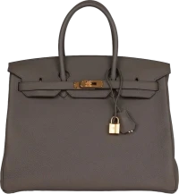 Hermes Birkin 35 Etain Togo Gold Hardware Hermes Birkin 35 Etain Togo Gold Hardware