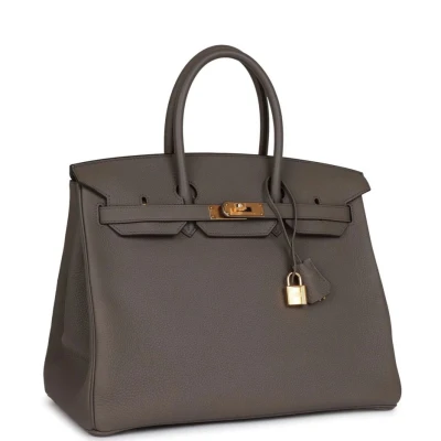 Hermes Birkin 35 Etain Togo Gold Hardware Hermes Birkin 35 Etain Togo Gold Hardware