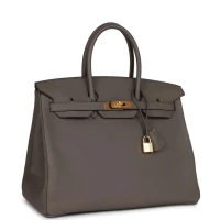 Hermes Birkin 35 Etain Togo Gold Hardware Hermes Birkin 35 Etain Togo Gold Hardware