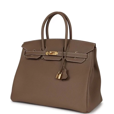Hermes Birkin 35 Etoupe Togo Gold Hardware Hermes Birkin 35 Etoupe Togo Gold Hardware