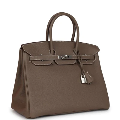 Hermes Birkin 35 Etoupe Togo Palladium Hardware Hermes Birkin 35 Etoupe Togo Palladium Hardware